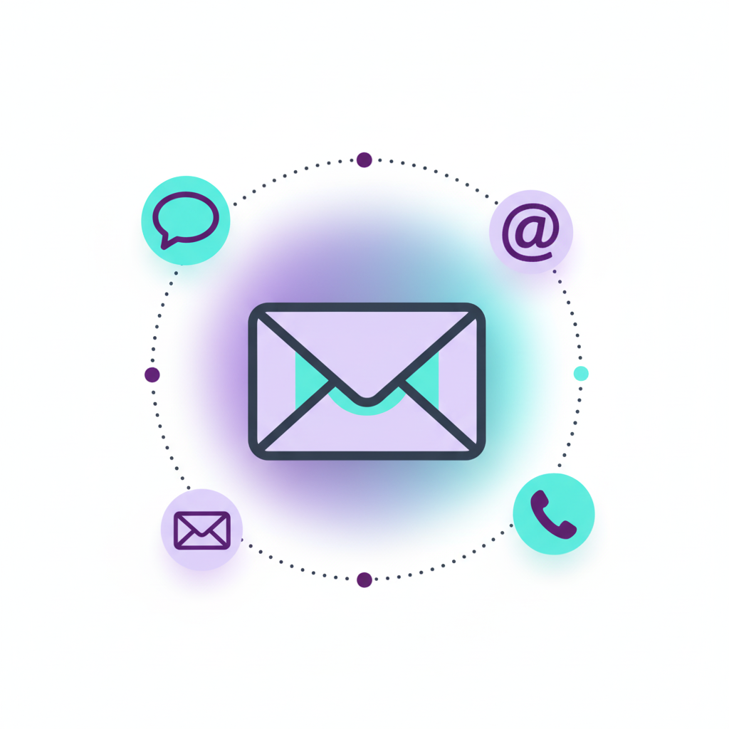 Purple toned graphic representing communication, connection, and messaging for Rolling With Keke contact page.